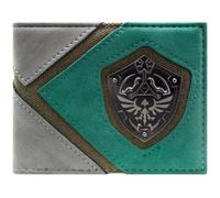 Zelda Twilight Princess Link Postura dello Scudo Hylian Portafoglio/Bi-Pieghevole ID & Porta-Carte, Verde