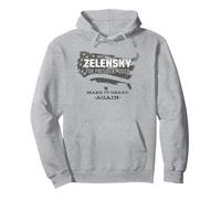 Zelensky per Presidente 2024, Ammira Ucraina Zelensky Courage Felpa con Cappuccio