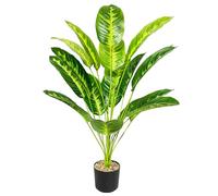 Zelihrdu Albero Pianta Artificiale con Vaso, Finte Piante Artificiali Interno Esterno Realistiche, Grande Decorazioni per Soggiorno Casa Ufficio Camera da Letto (80cm Uccello del Paradiso Giallo)