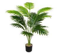 Zelihrdu Albero Pianta Artificiale con Vaso, Finte Piante Artificiali Interno Esterno Realistiche, Grande Decorazioni per Soggiorno Casa Ufficio Camera da Letto (80cm Palma Verde)