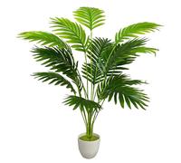 Zelihrdu Piante Artificiali Interno Realistiche, Pianta Artificiale Albero da Esterno, Grandi Piante Finte con Vaso Decorazioni per Casa Ufficio Soggiorno Balcone (80cm Palma Verde)