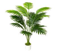 Zelihrdu Piante Artificiali Interno Realistiche, Piante Finte Esterno, Albero Pianta Artificiale con Vaso, Foglie Palma Grande, Decorazioni Soggiorno Casa Ufficio (80cm Palma Verde)