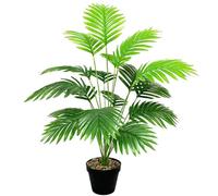 Zelihrdu Piante Finte da Interno, Grandi Tropicale Palma Finta Piante Artificiali da Esterno Alta Soggiorno Decorazioni Camera da Letto Balcone Casa Ufficio Giardino (80cm Palme Verdi)