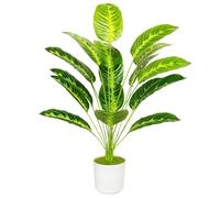 Zelihrdu Piante Finte da Interno, Piante Artificiali Esterno, Tropicale Palma Finta con Vaso Plastica Soggiorno Decorazioni Camera da Letto Balcone Casa Ufficio Giardino (80cm Uccello del Paradiso)