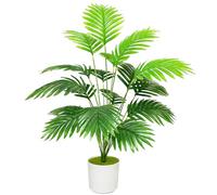 Zelihrdu Piante Finte da Interno, Piante Artificiali Esterno, Tropicale Palma Finta con Vaso Plastica Soggiorno Decorazioni Camera da Letto Balcone Casa Ufficio Giardino (80cm Palme Verdi)