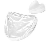 Zelimun Leg Pillow - Federa per cuscino al ginocchio, 24 x 24 x 10 cm, per cuscino a forma di cuore (bianco)