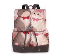 Zelinge Borsa a tracolla da donna, alla moda, in pelle, alla moda, da viaggio, Cartone animato, gatto, coppia, essere mio, Taglia unica, Zaini da viaggio