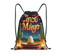 Zelinge Borsa da bagno con sacca da palestra sportiva con coulisse per la spiaggia, Elementi di Cinco De Mayo, 14 x 16.9 inch, Zaini Daypack