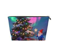 Zelinge Borse cosmetiche compatte della borsa da toeletta di viaggio della borsa di trucco piccole per le donne, Natale Gnome Scene-1, Taglia unica