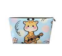 Zelinge Borse cosmetiche portatili della borsa da toilette della borsa di trucco con la chiusura lampo, Giraffa carina blu-1, One Size