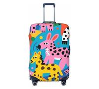 Zelinge Carino Dei Bagagli Coperture Per Valigie Viaggio Valigia Protector Anti Scratch Covers, Animali astratti, for 22-24 Inch Luggages M