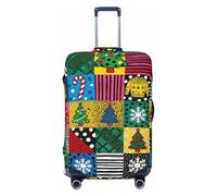 Zelinge Carino elastico bagagli copertura viaggio valigia copertura protezione antigraffio coperture, Elementi natalizi a pois, for 22-24 Inch Luggages M
