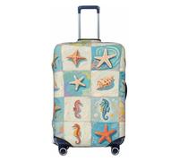 Zelinge Copertura elastica colorata per valigie, copertura protettiva resistente ai graffi, Conchiglia Colorfu a scacchi, for 29-32 Inch Luggages XL