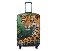 Zelinge Copertura elastica colorata per valigie, copertura protettiva resistente ai graffi, Giungla Verde Leopardo, for 29-32 Inch Luggages XL
