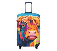 Zelinge Copertura elastica lavabile per valigia, resistente ai graffi, Mucca colorata sotto il cielo, for 29-32 Inch Luggages XL