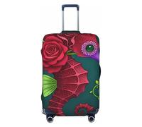 Zelinge Copertura elastica lavabile per valigia, Rosso Rosa Cavalluccio Marino Verde, for 25-28 Inch Luggages L