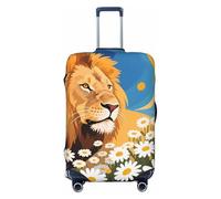 Zelinge Copertura elastica lavabile per valigie protettore antigraffio, Leone Margherita Oro Blu, for 18-21 Inch Luggages S