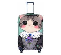 Zelinge Copertura elastica per valigia, resistente ai graffi, Capricciosa arte del gatto vittoriano, for 29-32 Inch Luggages XL