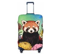 Zelinge Copertura elastica per valigia, resistente ai graffi, Simpatico Panda Rosso Verde, for 29-32 Inch Luggages XL