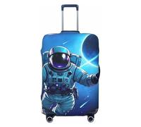 Zelinge Copertura elastica per valigie con cartoni animati, protezione antigraffio, Astronauta nello spazio, for 22-24 Inch Luggages M