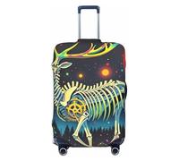 Zelinge Copertura elastica per valigie con cartoni animati, protezione antigraffio, Cervo di Halloween, for 18-21 Inch Luggages S