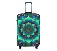 Zelinge Copertura elastica per valigie da viaggio, antigraffio, Mandala Pavone Fantasy, for 18-21 Inch Luggages S
