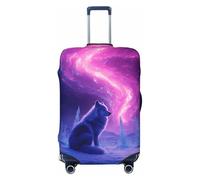 Zelinge Copertura elastica per valigie da viaggio, fantasia resistente ai graffi, Fantasy Lupo In Paesaggio, for 22-24 Inch Luggages M