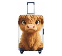 Zelinge Copertura elastica per valigie da viaggio, protezione antigraffio, Highland bestiame seduto sull'erba, for 18-21 Inch Luggages S