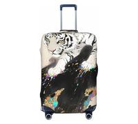 Zelinge Copertura elastica per valigie da viaggio, resistente ai graffi, Big Cat Spruzzi colorati, for 18-21 Inch Luggages S