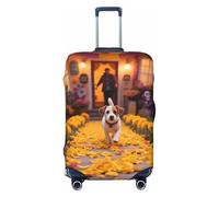 Zelinge Copertura elastica per valigie da viaggio, resistente ai graffi, Cane Giorno Dei Morti, for 22-24 Inch Luggages M