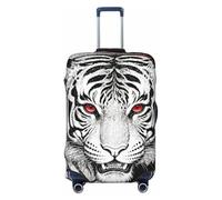 Zelinge Copertura elastica per valigie da viaggio, resistente ai graffi, Cool Black Red Animal, for 25-28 Inch Luggages L