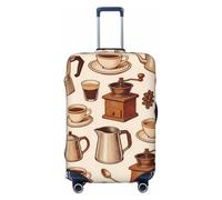 Zelinge Copertura elastica per valigie da viaggio, resistente ai graffi, Elementi Caffè, for 18-21 Inch Luggages S