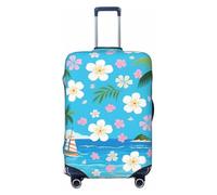 Zelinge Copertura elastica per valigie da viaggio, resistente ai graffi, Oceano Blu Floreale Tro, for 29-32 Inch Luggages XL