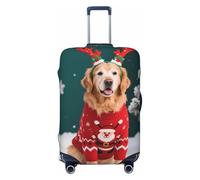 Zelinge Copertura elastica per valigie da viaggio, resistente ai graffi, Simpatico cane di Natale, for 29-32 Inch Luggages XL