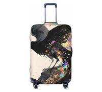Zelinge Copertura elastica per valigie da viaggio, resistente ai graffi, Uccello nero orientale, for 25-28 Inch Luggages L