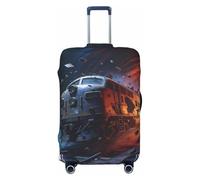 Zelinge Copertura elastica per valigie da viaggio, Treno In Fiery Tunnel, for 29-32 Inch Luggages XL