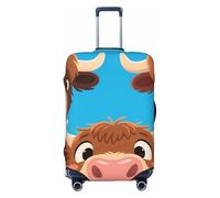Zelinge Copertura elastica per valigie, protezione antigraffio, Carino Marrone Mucche Blu, for 18-21 Inch Luggages S