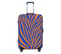 Zelinge Copertura elastica per valigie, protezione antigraffio, Stripe Arancione Navy, for 18-21 Inch Luggages S