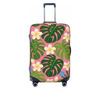 Zelinge Copertura lavabile dei bagagli del fumetto della copertura della valigia di viaggio della protezione anti graffio, Foglia floreale tropic, for 25-28 Inch Luggages L