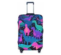 Zelinge Copertura lavabile per valigie da viaggio anti graffio, Dinosauri colorati nella notte buia, for 29-32 Inch Luggages XL