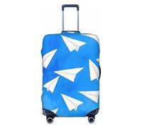 Zelinge Copertura lavabile per valigie da viaggio, copertura protettiva antigraffio, Aerei di carta acquerello, for 18-21 Inch Luggages S