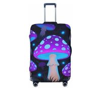 Zelinge Copertura lavabile per valigie da viaggio, copertura protettiva antigraffio, Funghi Notte Viola, for 25-28 Inch Luggages L