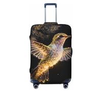Zelinge Copertura lavabile per valigie da viaggio, resistente ai graffi, Hummingbird Trendy Nero, for 25-28 Inch Luggages L