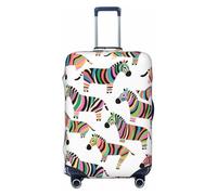 Zelinge Copertura lavabile per valigie da viaggio, resistente ai graffi, Zebre arcobaleno, for 29-32 Inch Luggages XL