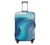 Zelinge Copertura per bagagli da viaggio blu testurizzata Wave Art Protezione antigraffio per bagagli da 56-61 cm M