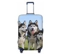 Zelinge Copertura per bagagli lavabile, Ritratto di gruppo di cani, for 29-32" Suitcase XL, Copertura elastica per valigia da viaggio | Custodia protettiva per valigia, alla moda