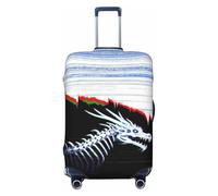 Zelinge Copertura per valigie da viaggio antigraffio, Arte del drago diviso, for 22-24 Inch Luggages M