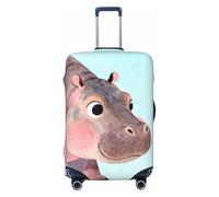 Zelinge Copertura per valigie da viaggio, protezione antigraffio, Carino Ippopotamo Ritratto Acquer, for 25-28 Inch Luggages L