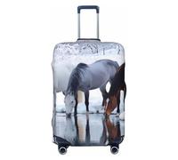 Zelinge Copertura per valigie da viaggio, protezione antigraffio, Cavalli vicino al fiume, for 25-28 Inch Luggages L