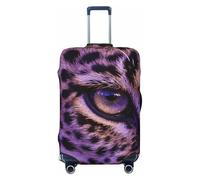 Zelinge Copertura per valigie da viaggio, protezione antigraffio, Occhio di leopardo oro viola, for 25-28 Inch Luggages L